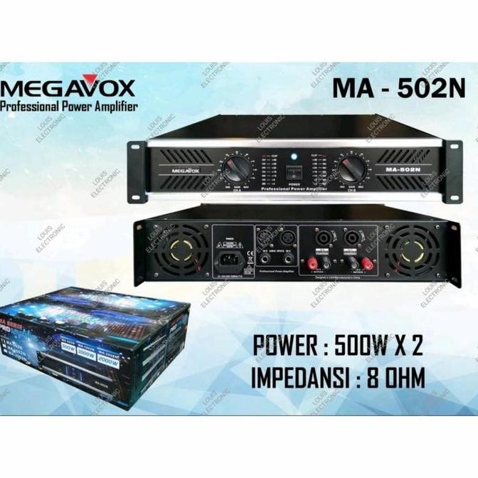 Power Amplifier Megavox Ma 502 N Ampli Megavox Ma 502N Ma502 Original New Stok