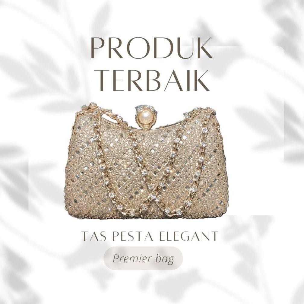Tas Pesta Wanita Import Kristal / Tas Kondangan Terkini Terbaru Ori Mewah Elegant Elegan Dompet Pest