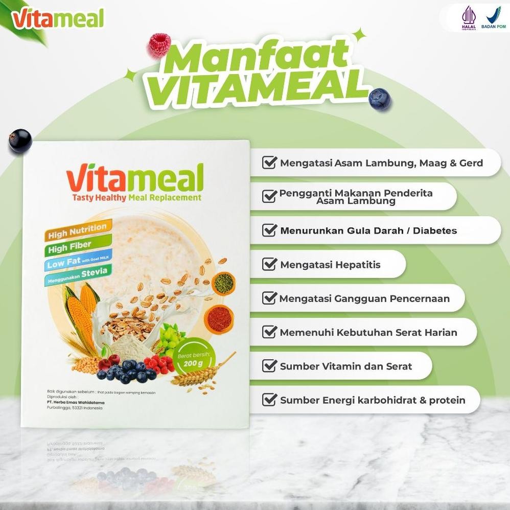 

Ready Vitameal Sereal Diabetes Multigrain Mampu Turunkan Gula Darah Tinggi Seketika Cegah Atasi Diabetes Kolesterol 100% Herbal Alami Tanpa Efek Samping