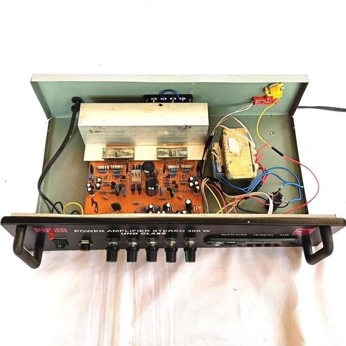 P301 Power Ampli Amplifier Stereo 300Watt Echo Radio Usb Mp3 Bluetooth New Stok