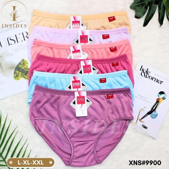 (6PCS) CELANA DALAM WANITA DEWASA XNS CD PEREMPUAN XNS 9900