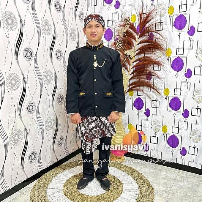 [1SET] PAKAIAN ADAT SUNDA / BESKAP + SAPIT URANG + BLANGKON | SUNDA BORDIR - PARANG GARUDA MOTIF PEN