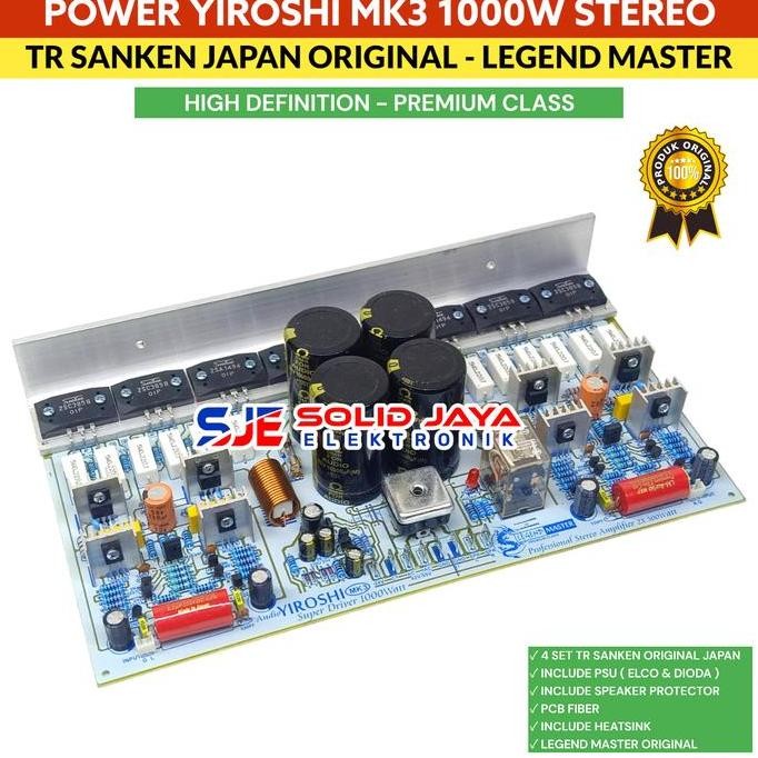 Kit Power Yiroshi 1000W Mk3 Stereo Mk 3 Mk-3 Sanken Asli Legend Master New Stok