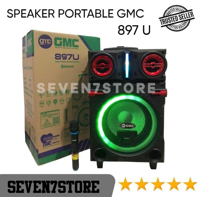 Speaker Bluetooth Multimedia Gmc 897 U / 897U + Bonus Mic New Stok