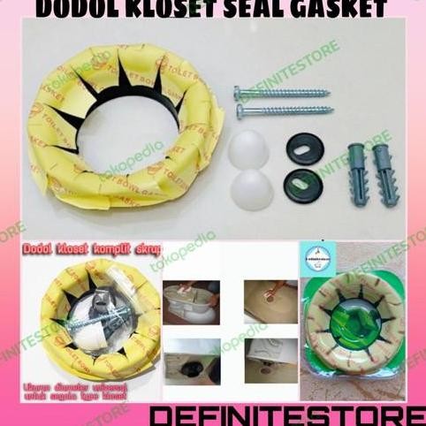 Ready Stock Dodol Kloset Duduk Karet Kloset Duduk Seal Gasket Lem Kloset Hitam Bisa Untuk Semua Merk