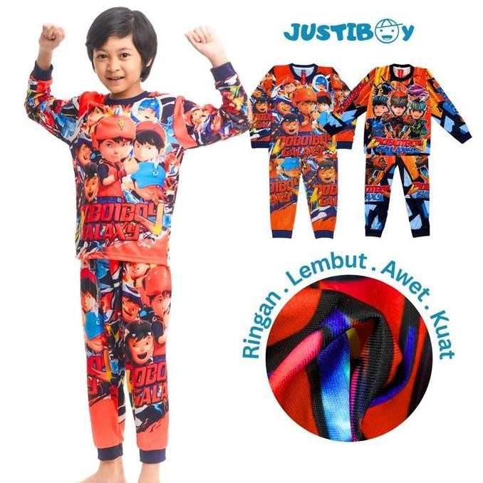 Tersedia Baju Tidur Anak Karakter Boboiboy Galaxy Lengan Panjang / Piyama Anak Boboiboy Celana Panja