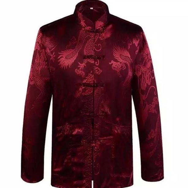 CHEONGSAM ATASAN PRIA LENGAN PANJANG