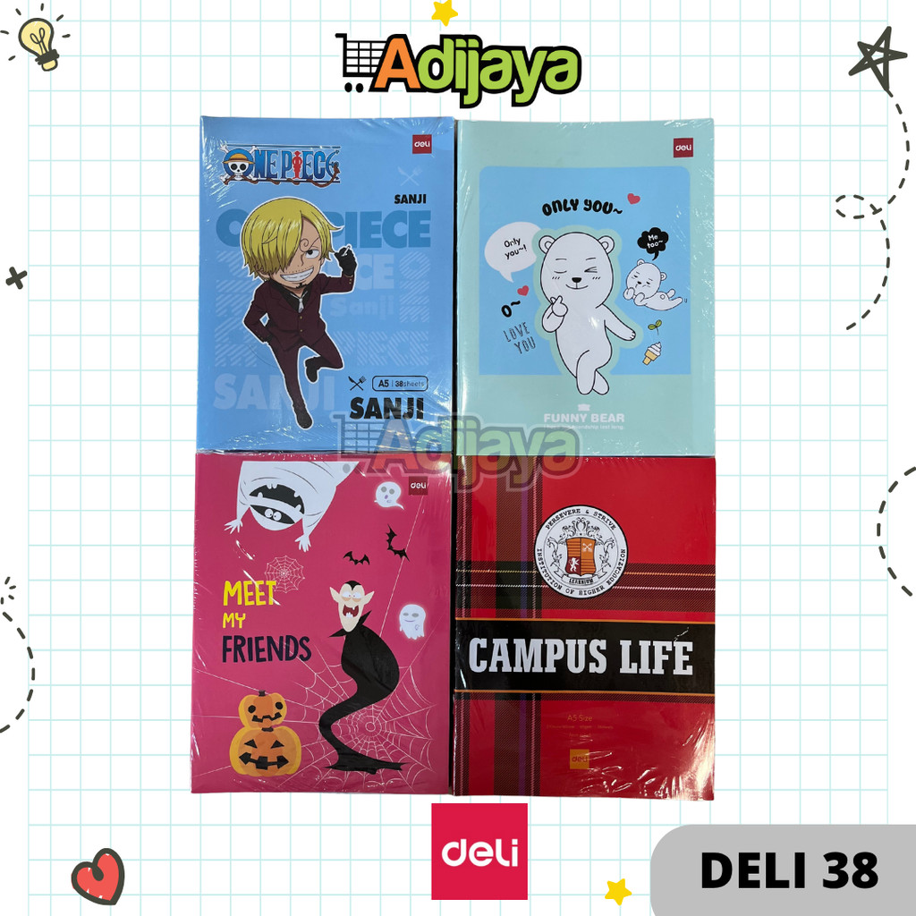 

BUKU TULIS GARIS DELI 38 A5 LEMBAR GAMBAR TERBARU - Buku Tulis Kwarto