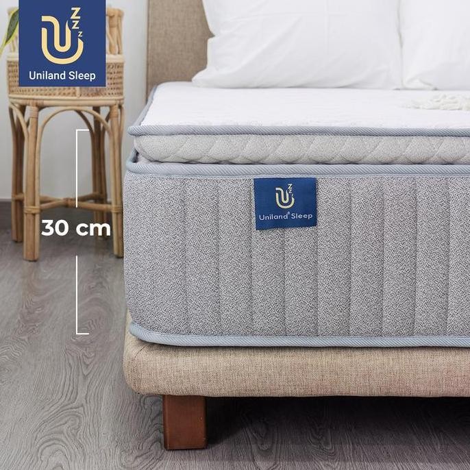 Kasur Pocket Spring Bed Latex Hr Single Pillowtop 30Cm Uniland Sleep