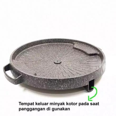 Suggo Bulgogi Grill Pan 32Cm Alat Panggang Korea Anti Lengket Panci Wajan Pemanggang