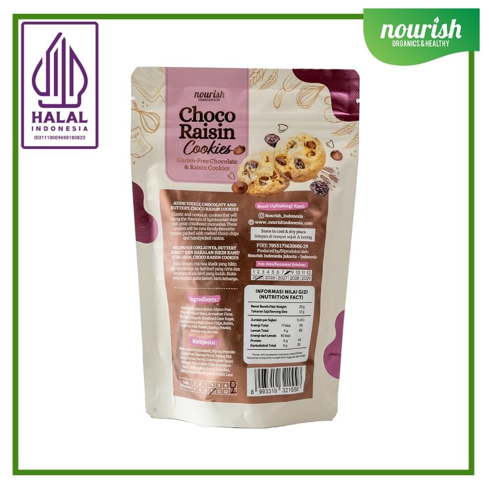 

PJ Choco Raisin Cookies - Gluten Free Chocolate & Raisin Cookies 70gr