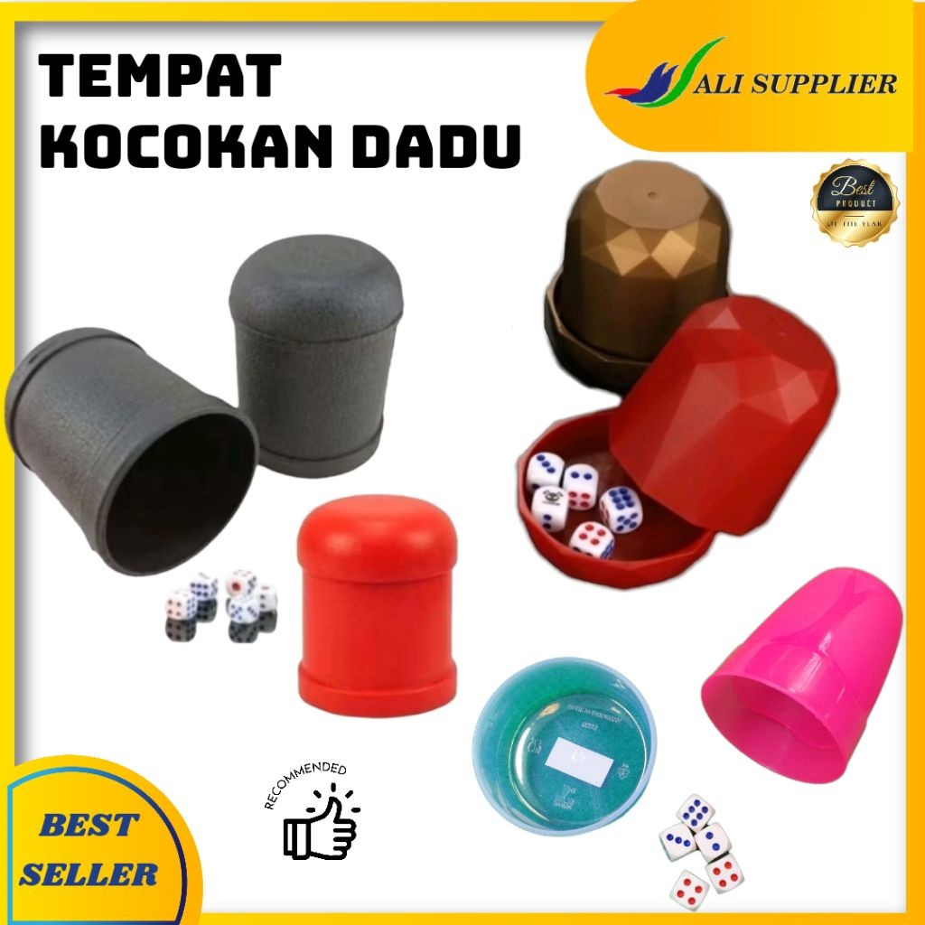 KOCOKAN DADU / PENGOCOK DADU / TEMPAT DADU / DICE SHAKER / GELAS DADU / SHAKER DADU / PENGOCOK DADU 