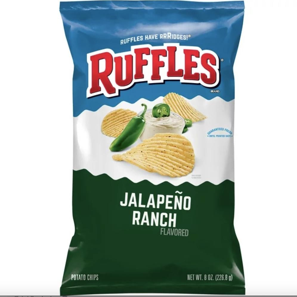 

PJ Ruffles Potato Chips 6.5 Oz ( 184 Gram ) - Product of USA