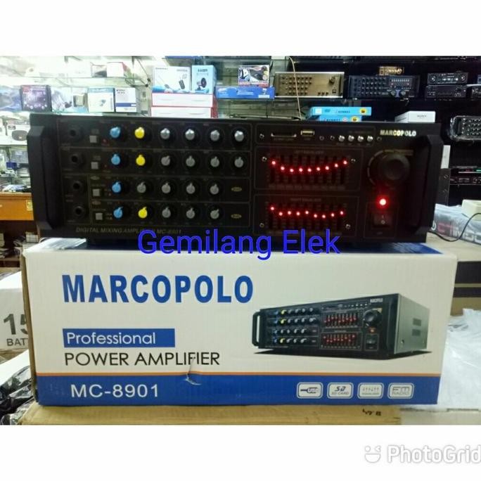 Amplifier Karaoke Marcopolo Mc-8901 Bluetooth New Stok