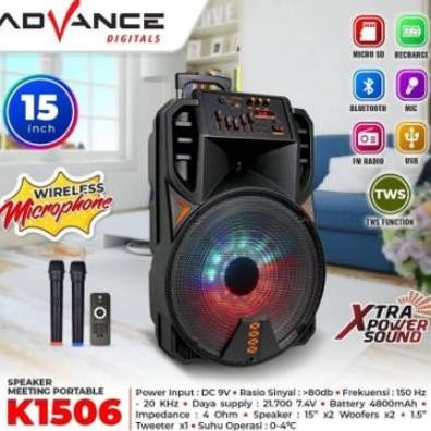 Speaker Advance K1506 Bt / Spekaer Portable Advance K 1506 Bt New Stok