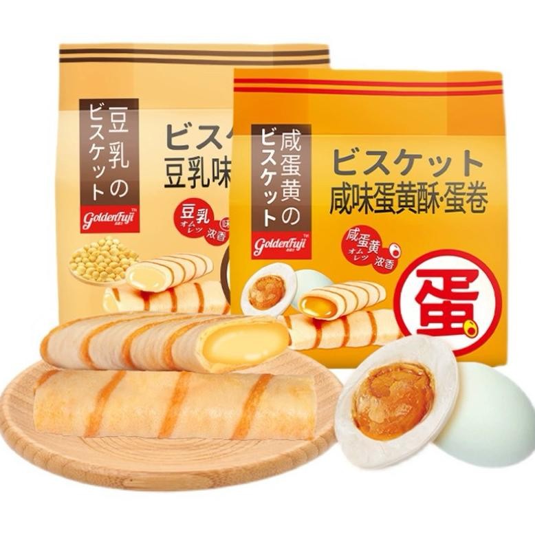 

PJ Golden Fuji Salted Egg Yolk 228g Golden Fuji Creprs Isi Krim Rasa Telur Asin Golden Fuji Soybean Milk Flavour