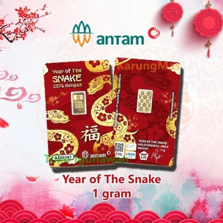 Logam Mulia Emas ANTAM 1 gr Imlek Shio Ular Year Of The Snake Gift Series AST