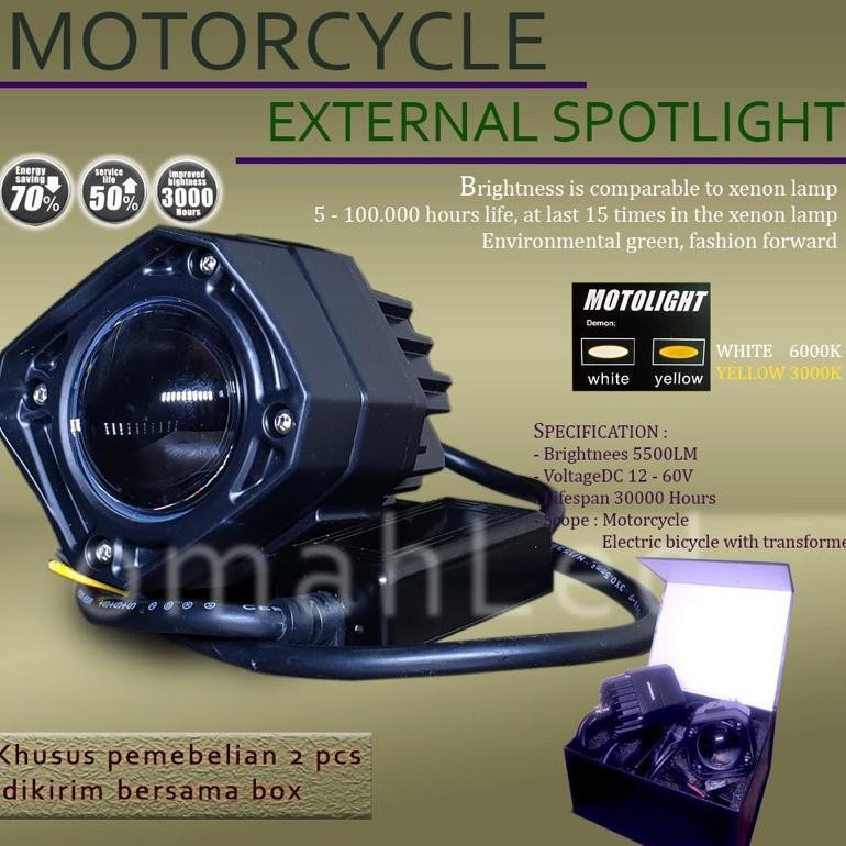 1pcs Lampu Led Sorot Proji BiLed Matrix Foglamp 45W 2 Warna