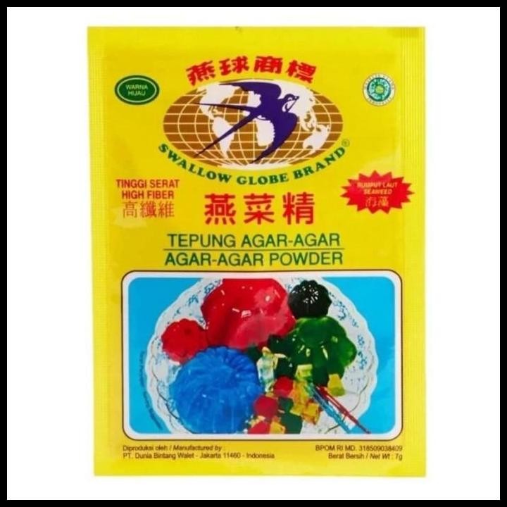 

Terlaris Agar Swallow Globe aneka Warna 7 gram Best Seller