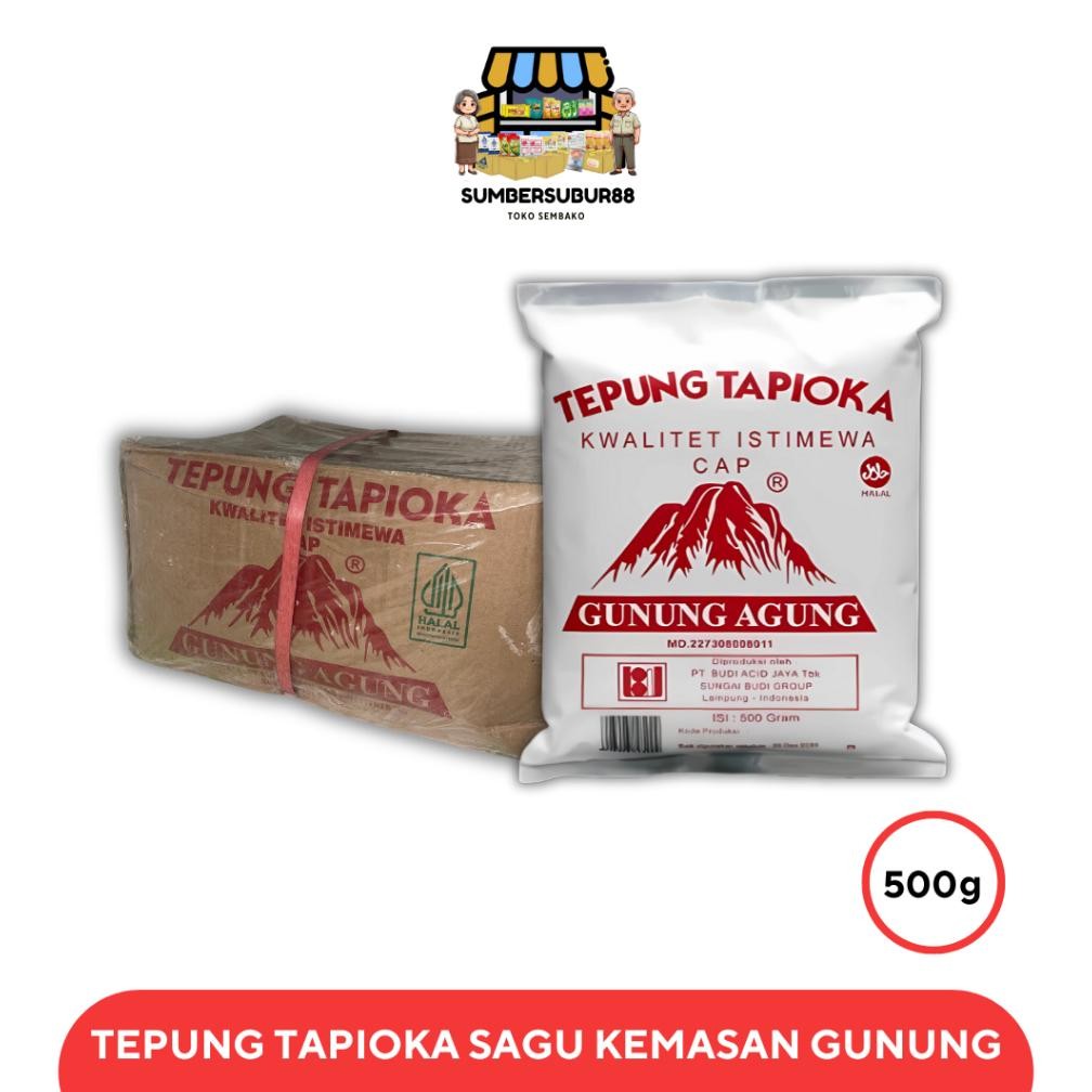 

Gunung g Tepung Tapioka Kenyal Tanpa Pengawet 1 Dus 20 Bungkus