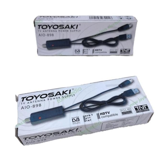 Adaptor Power Supply Antena Tv Toyosaki Aio-898 Usb Booster Antena Tv