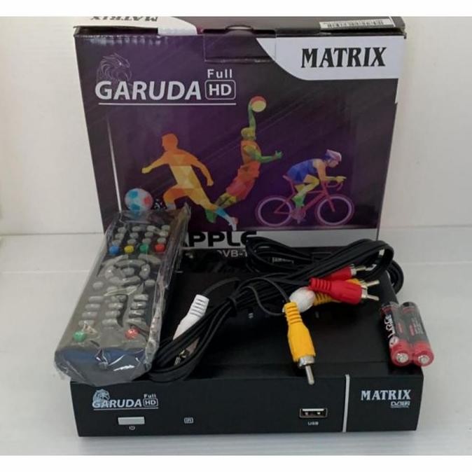 GROSIR RECEIVER TV SET TOP BOX MATRIX GARUDA DVB T2 DIGITAL APPLE GARA