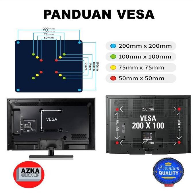 Bracket Braket Tv 24 32 40 43 Inch Samsung Sharp Xiomi Polytron