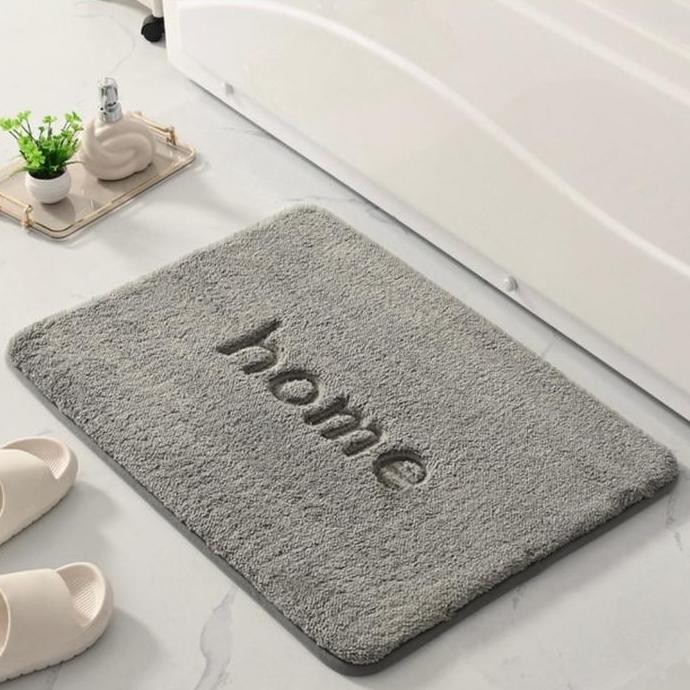 Home Floor Mat Antislip / Alas Lap Kaki Lembut Bulu Kamar Rumah Kain Lap Bathroom Toilet Keset