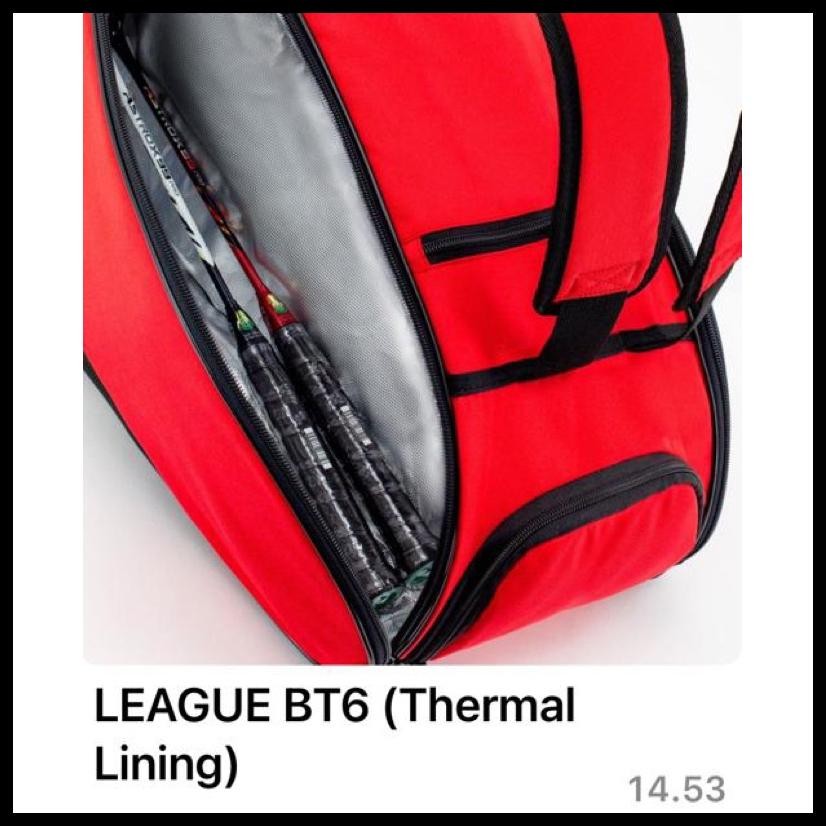 TAS BADMINTON YONEX ORIGINAL BT 6 THERMAL 22826T ORIGINAL BT 6 3D