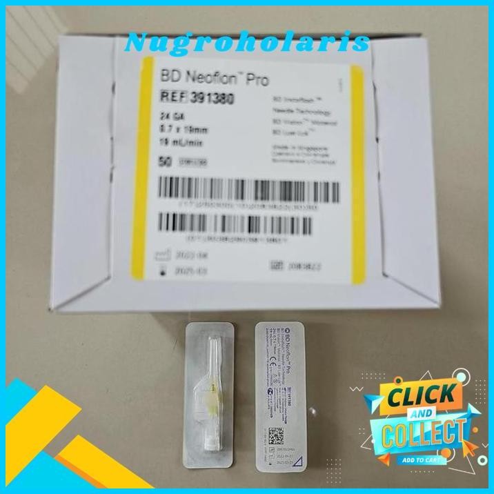 NEOFLON 24GA 0.7X19MM  NEOFLON 24G BD  VENFLON BD FREE ONGKIR 