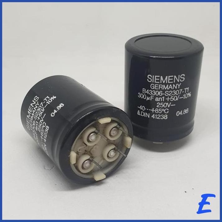 | BHG | ELCO CAPACITOR 300UF 250V SIEMENS ORIGINAL JERMAN