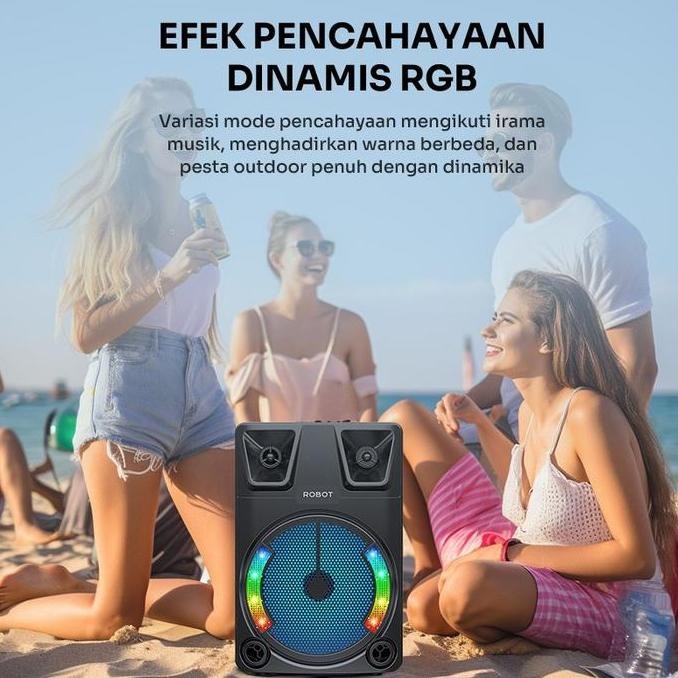 Grosir Robot Karaoke Speaker Rb700 Speaker Bluetooth Karaoke Outdoor Rgb 10W