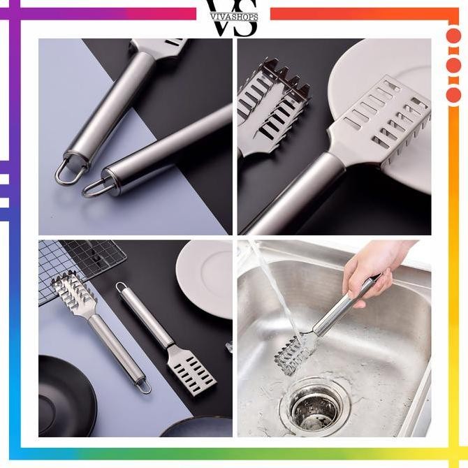 (Expert) Pembersih Sisik Ikan Stainless / Serutan Pisau Sisik Ikan Stainless Steel / Alat Pembersih 