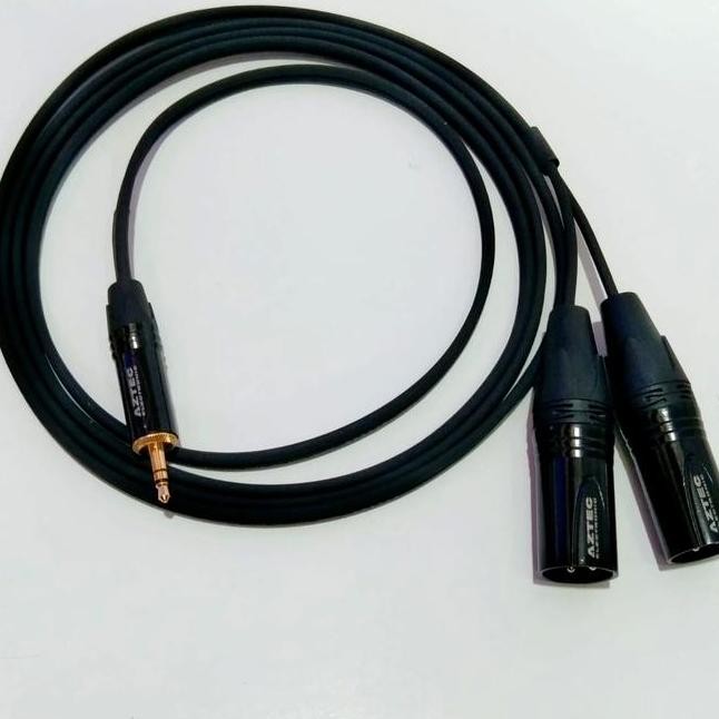 KABEL AUDIO KABEL AUX JACK 3.5MM TO 2 JACK XLR MALE - KABEL DARI LAPTOP KE MIXER | KABEL HP KE MIXER