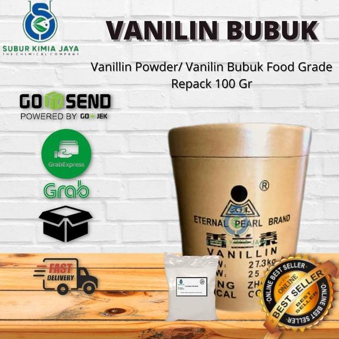 

Vanillin / Vanili / Vanilin powder bubuk food grade 100 gr