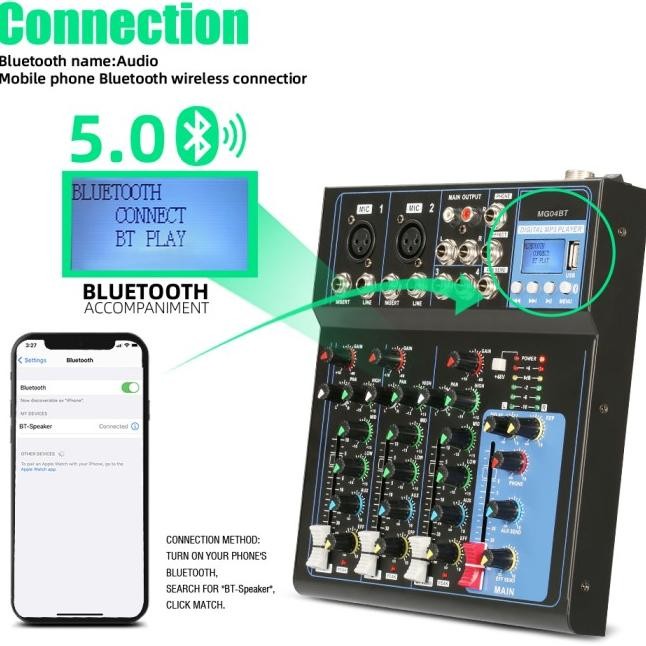MG04BT/MG07BT PENCAMPUR AUDIO DJ MIXER AUDIO 4CH/7CH