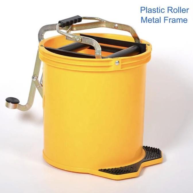 Mop Wringer Bucket 15 L. Single Squeeze Mop Bucket Best