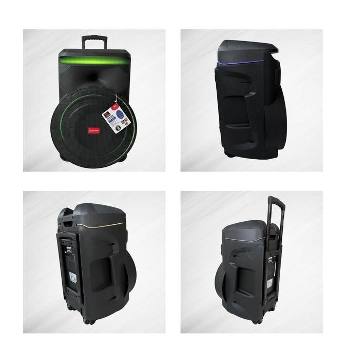 Promo Asatron Jaguar 18 Inch Bluetooth Karaoke Party Speaker With 2 Wireless Mic Xtra Bass Tws