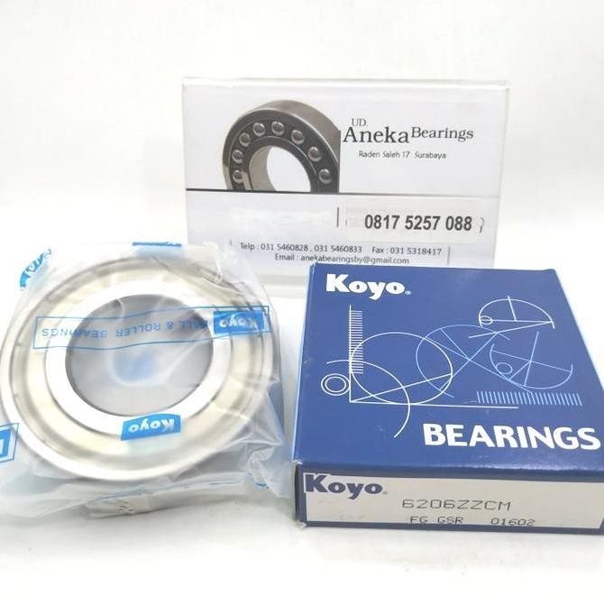 Promo BEARING 6206 ZZ KOYO JEPANG 6206ZZ 30X62X16 TAMBAK TOSA GEROBAK GEAR COD