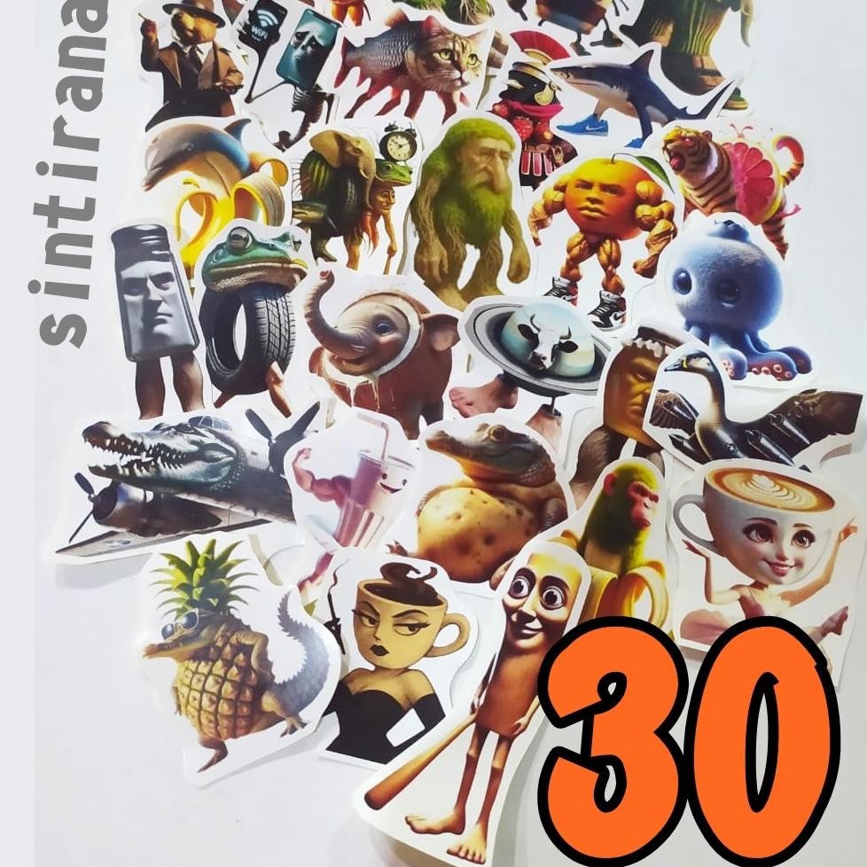 

STICKER VIRAL ANOMALI ITALIAN BRAINROAT 30 PC TUNG TUNG TUNG SAHUR CAPPUCINO ASSASINO