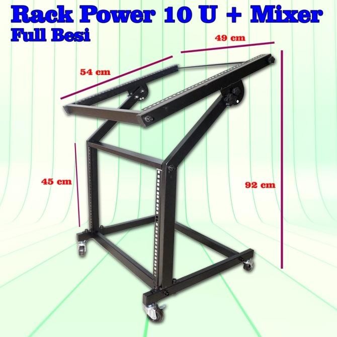 RACK POWER 10 U RACK MIXER AUDIO 16 CH RACK ACC SOUND SYSTEM