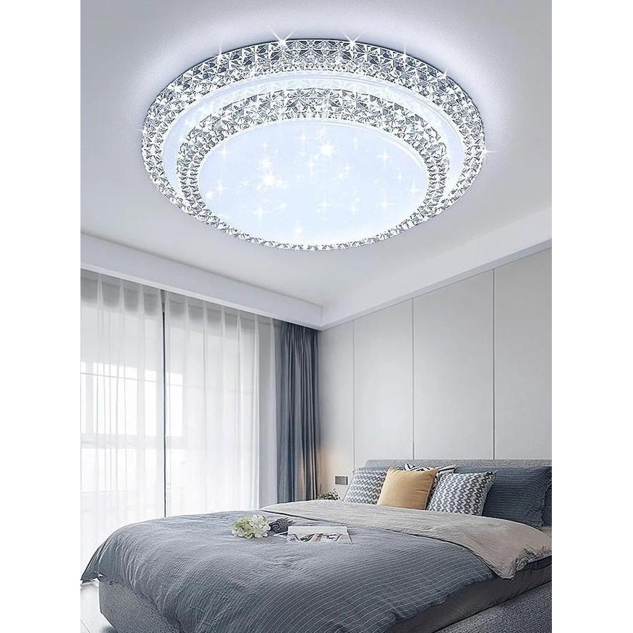 Promo Gl Lampu Led Ceiling Plafon 3 Warna 40 Watt Dua Tingkat Lampu Hias Lampu Bulat Untuk Ruang Tam