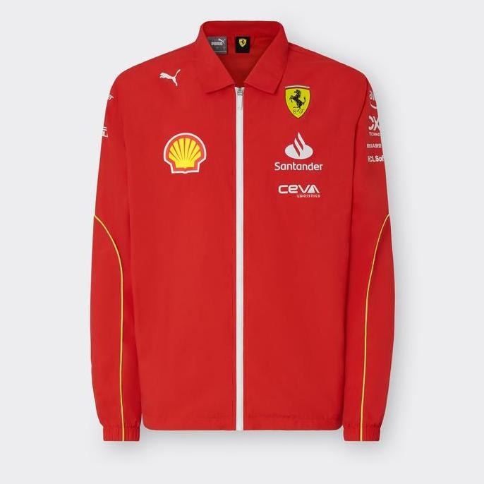 Scuderia Ferrari F1 2024 Team Softshell Jacket. Jaket Pria