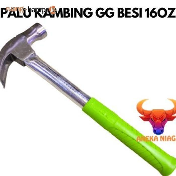 Promo Aneka- Palu Kambing Gagang Besi Martil Cungkil Paku 16 Oz Gagang Lps Karet Kualitas Terbaik