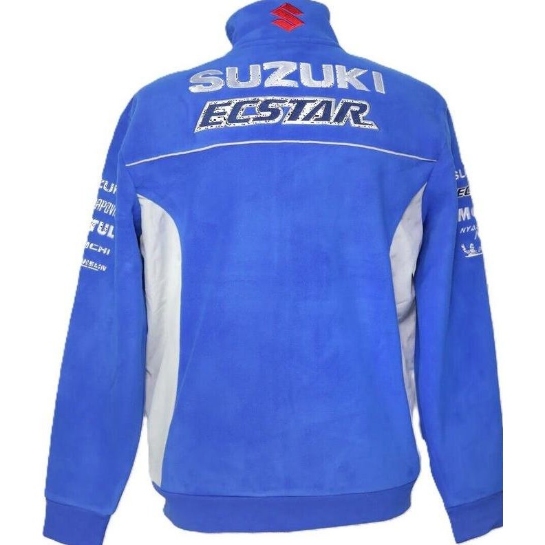 Suzuki MotoGP Ecstar Embroidered Zip Jacket. Jaket Pria
