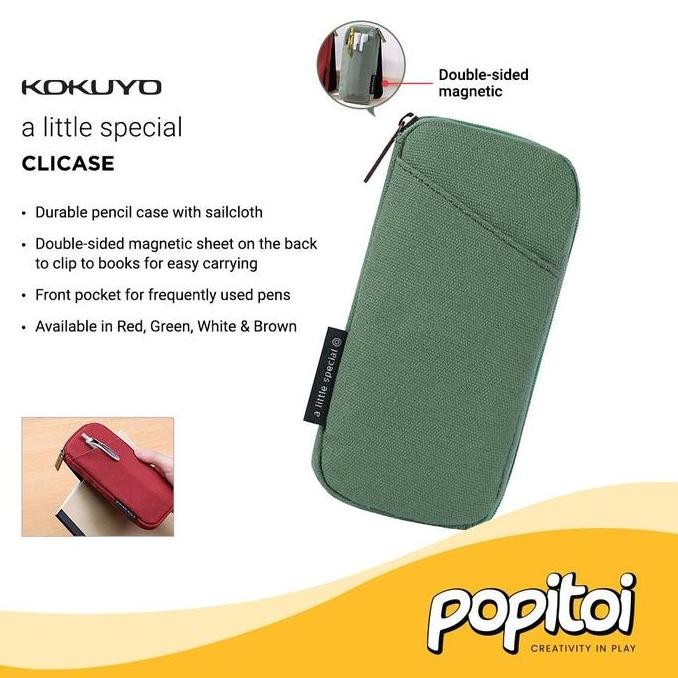 

BEBAS ONGKIR - KOKUYO CLICASE Clip on Retro Pencil Case Kotak Tempat Pensil Pen