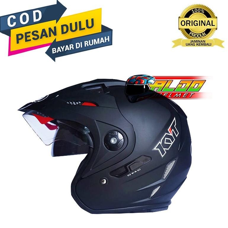 Ready Helm Kyt Venom Rr Solid Black Doff | Original Helmet | Kyt Venom Rr Double Visor