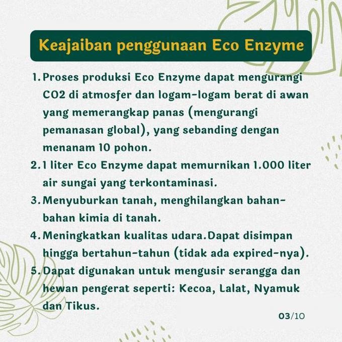 fresh Eco Enzyme / Pupuk Organik / Cairan Serbaguna / Vitamin Tanaman 1000ml murah