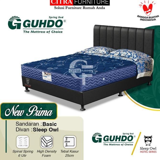 Guhdo Springbed New Prima 160X200X25 - Full Set | Gudho Spring Bed