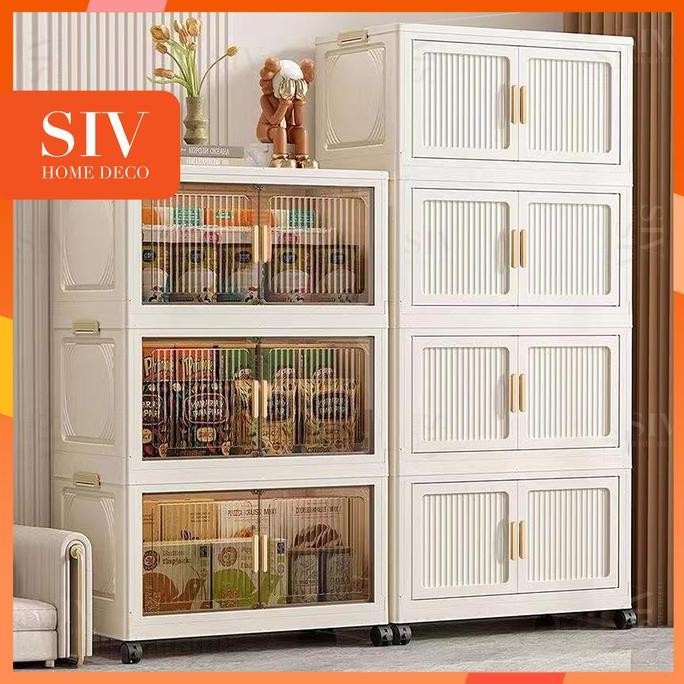 

Terlaris Siv 40-80Cm Lemari Plastik Jumbo Lemari Plastik Lipat Penyimpanan Serbaguna (3/4/5/6 Susun )